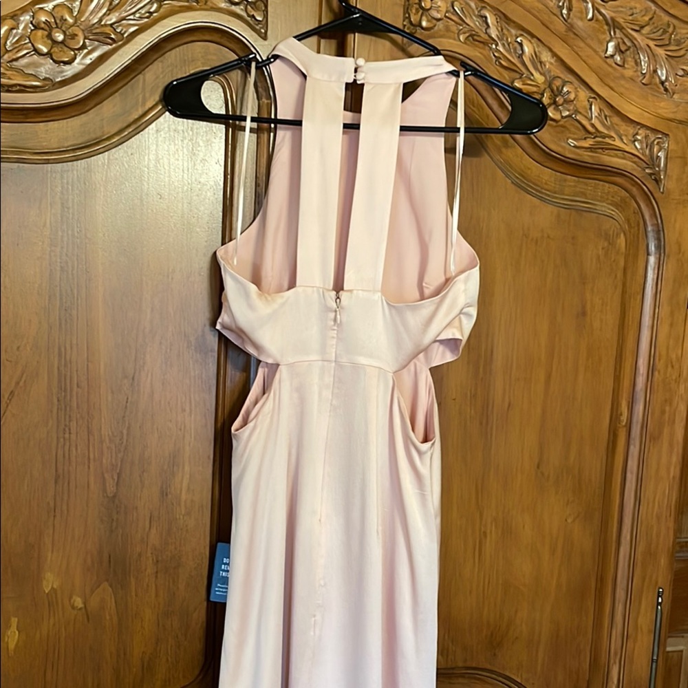 Express Pink Halter Maxi Dress for Wedding Guest - Picture 3 of 5